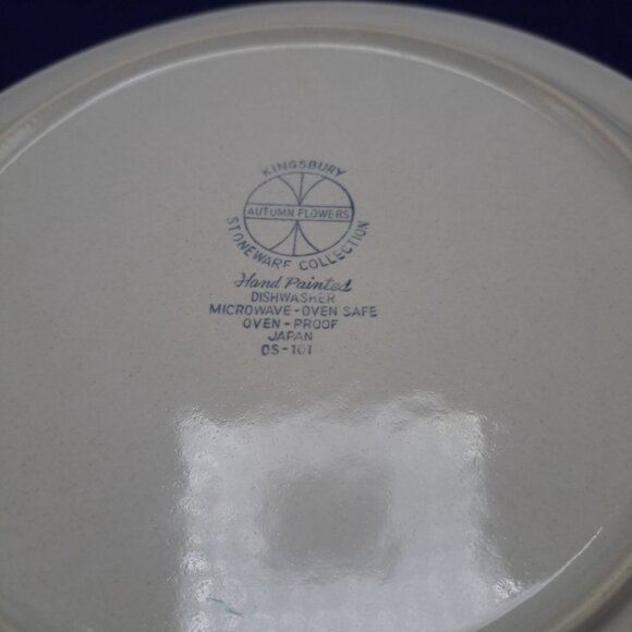 Kingsbury Stoneware Collection Autumn Flowers Hand Painted Plate - Picture 9 of 9